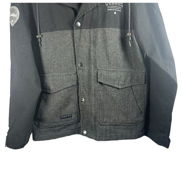 Cookies Designer Streetwear Wool Full Zip Coat Men’s S - Urban Preppy Luxury Y2K - Picture 5 of 16